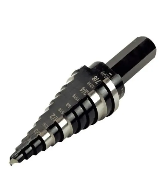 Klein Tools 0.875 in. High Speed Steel Double Flute Step Drill Bit