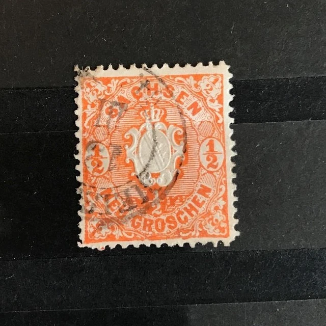 Sachsen 1/2 Ngr 1863 Wappen, gestempelt, geprägt