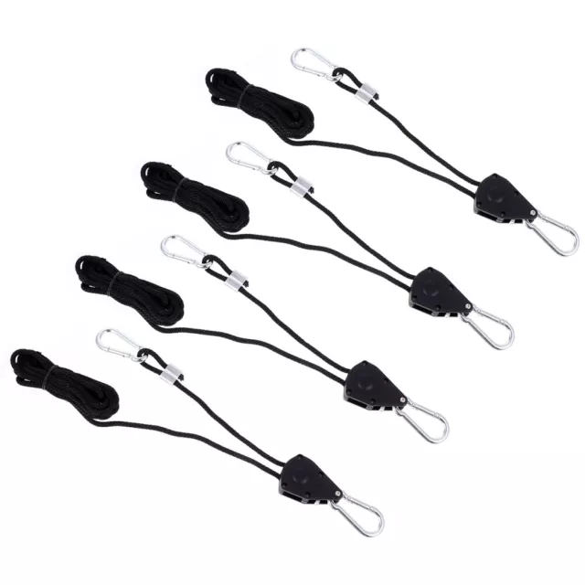 4 PCS/Set Cintre À Clip De Corde Réglable Longe Poulie En Métal Robuste