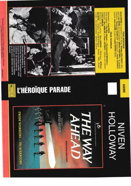 JAQUETTE VHS (seule) : CAROL REED - L'HEROIQUE PARADE