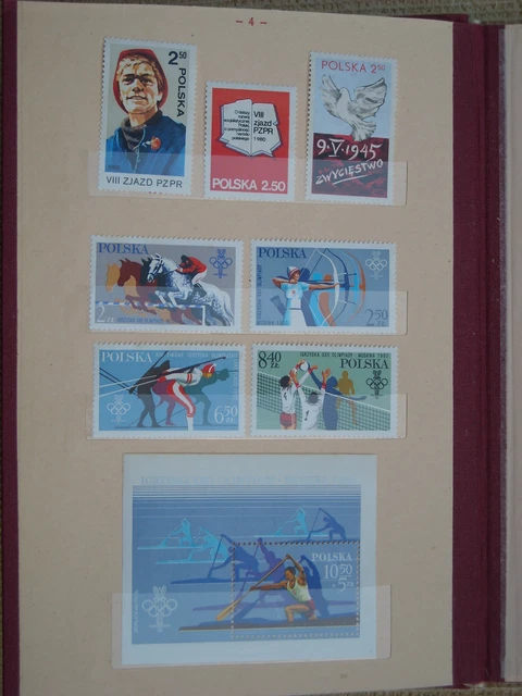Polen 1980 / Fischer Kat. Nr.2526 – 2529 + Block Nr.67  Postfrisch(**)