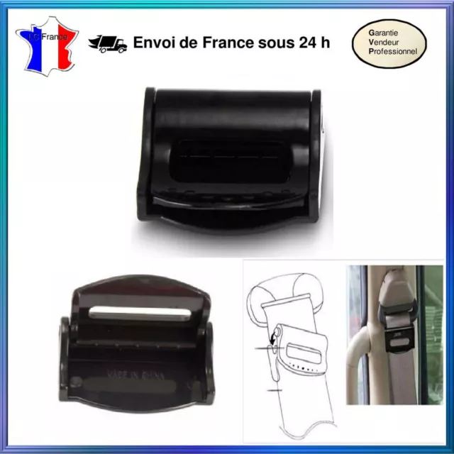 Bloque Ceinture De Sécurité Universel Clip Pince stop ceinture noir