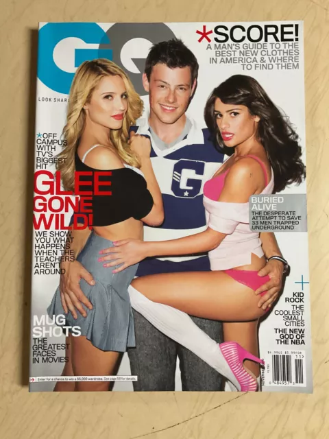 november 2010 GQ MAGAZINE Glee Gone Wild Cory Monteith Lea Michele Dianna Agron