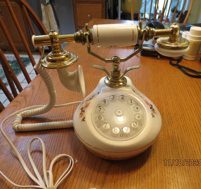 VINTAGE 1984 Rotary Dial Landline Phone FRENCH STYLE TELEPHONE £23.42