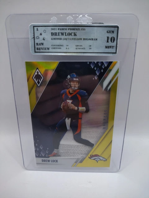 DREW LOCK 2021 PHOENIX GOLD PARALLEL #35  BRONCOS RC  #d /75 - RAW GEM MINT 10