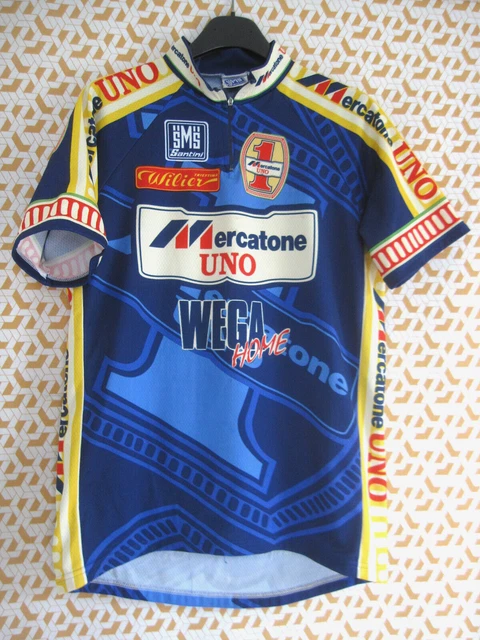 MAILLOT CYCLISTE MERCATONE Uno Vega 1997 cycling jersey Nalini vintage