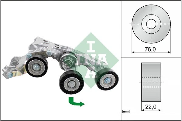 Tendeur Courroie INA 534 0318 10 | Compatible Peugeot 207, 308, Citroën C4 Picasso | Diamètre 65mm