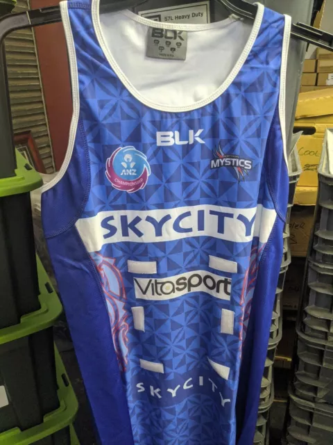 Northern Mystics BLK New Zealand Netball Team Uniform Size 10