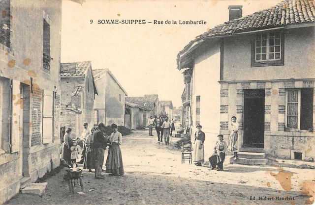Cpa 51 Sum Sippes Rue De La Lombardie