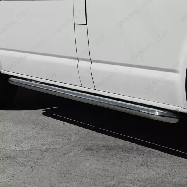 VW Transporter T5 T5.1 SWB 60mm Polished Side Bars 2003-2015