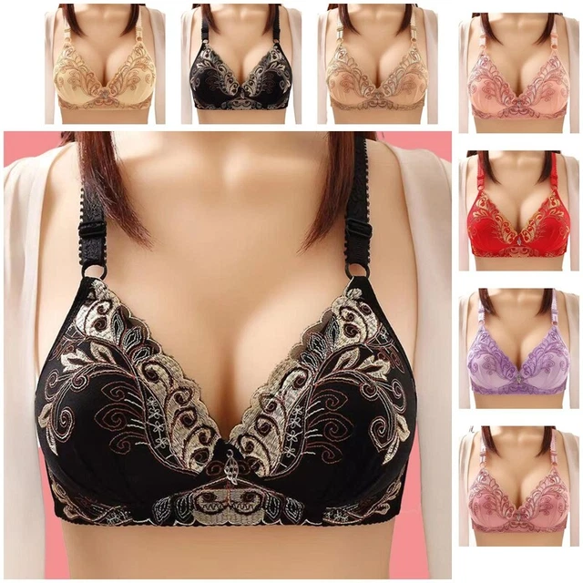 Reggiseno Donna Brassiere Correzione Tre Seno Donna Imbottito Wireless Traspirante