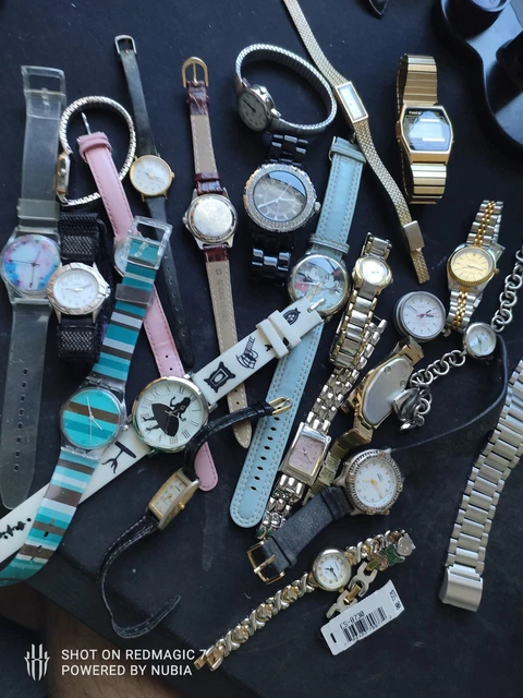 Watch Lot Modern & Vintage, Timex, Fossil, Chanrl, Tommy Hilfiger, Gruen, Disney Watch Lot Modern & Vintage, Timex, Fossil, Chanrl, Tommy Hilfiger, Gruen, Disney