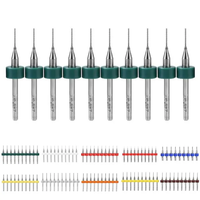 Ensemble de forets pour circuits imprimés en acier carbure tungstène 10 pièce