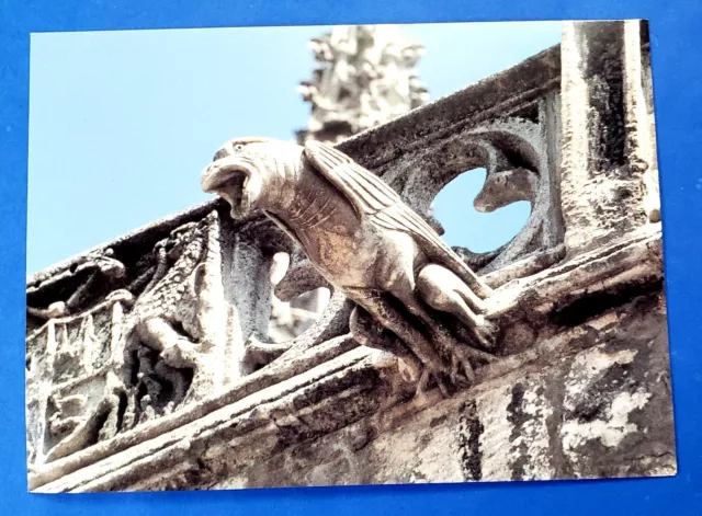 Postcard Gargoyle Bird with Four Legs, Burgos Cathedral, Spain 1997 Abbeville