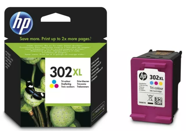 Cartuccia Originale HP 302XL 302 XL Colore Tricromia (09/2019)