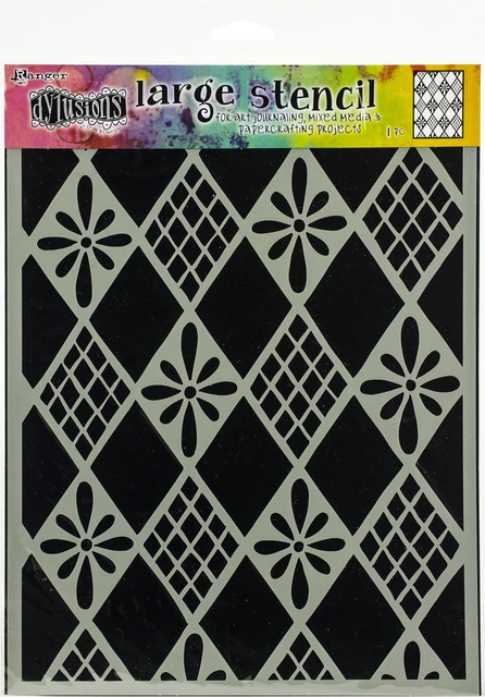 3er-Pack Dyan Reaveley's Dylusions Schablonen 9""x12""-Diamanten sind für immer - DYSL-7531