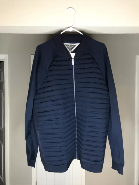 ADIDAS ADIPURE QUILTED Hybrid Golf Knit Jacket EJ0348 Navy Blue XL NEW FRESH 64.95 PicClick