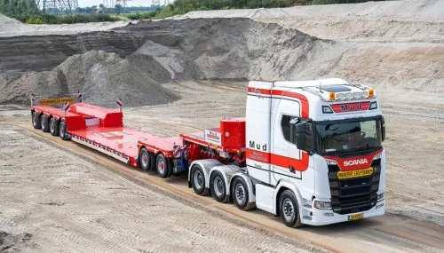 Mud Grondwerken Scania S Highline 8X4 Lowloader - 4 Achse+ Dolly - 2 Achse - Wsi