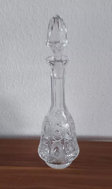 Kristall - Karaffe mit Glasstopfen, 38 cm hoch