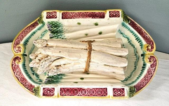 Assiettes d'asperges vintage Salins France - France