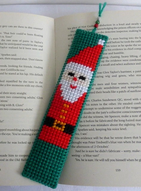 FATHER CHRISTMAS, Santa - Handmade bookmark. Stocking filler, Book lover gift