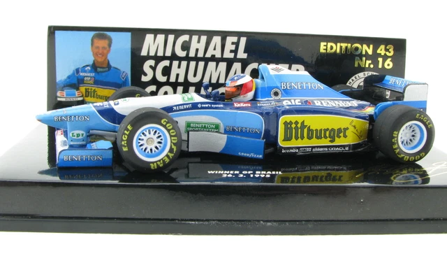 Miniature F1 Minichamps – Benetton Renault B195 De Schumacher – GP Brésil 1995 – 1/43