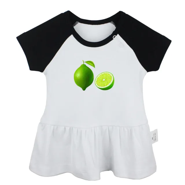 Abiti carini alla lime frutta neonata bambina abito principessa 0-24 mesi vestiti bambini