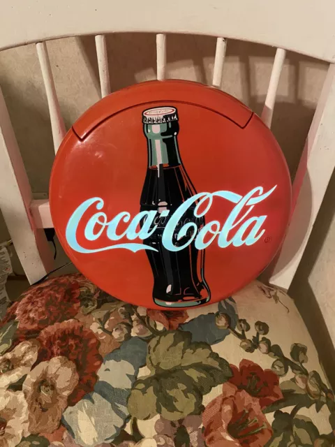 Vintage 1990s Coca Cola Telephone Light Up Red Disc TESTED WORKING Landline
