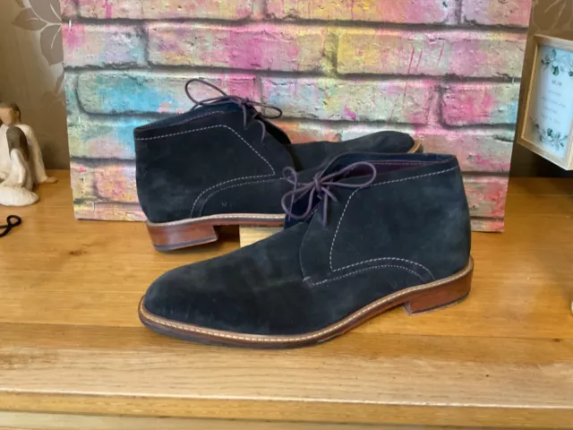 TED BAKER NAVY suede TORSDI 4 Ankle Boots Size UK 8 Casual Smart Mens ...