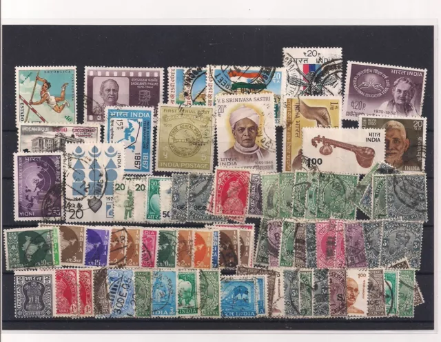 Briefmarken, Asien, Indien, gestempelt, auf Steckkarten