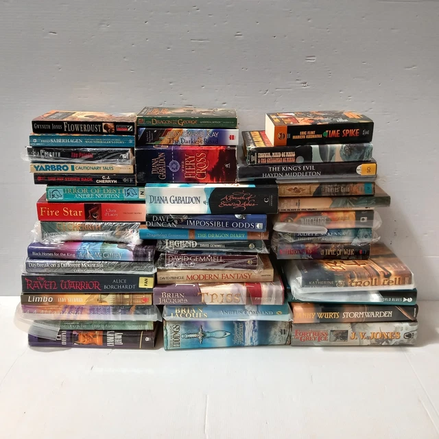 LARGE COLLECTION OF Assorted Fantasy Novels Rare Titles Used Good ...