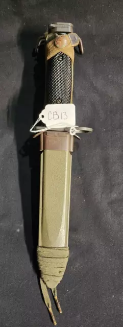 NOS Colt USM7 Bayonet Knife (New) w/ Original Plastic USM8A1 Scabbard(used) C13 2