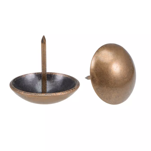 Upholstery Nails Tack 25mm Head Dia Round Thumb Push Pins Copper Tone 60 Pcs