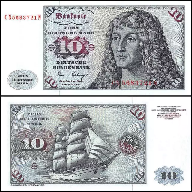 Germany Federal Republic 10 Deutsche Mark, 1980, P-31d, UNC