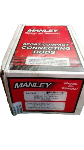 Manley H-Beam Connecting Rods 4G63 (6 bolt DSM) 14021-4 IN STOCK READY TO SHIP!