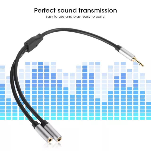 (Ruban 0 3 M 11 8 Pouces) Répartiteur De Casque Câble 3 5 Mm 0 1