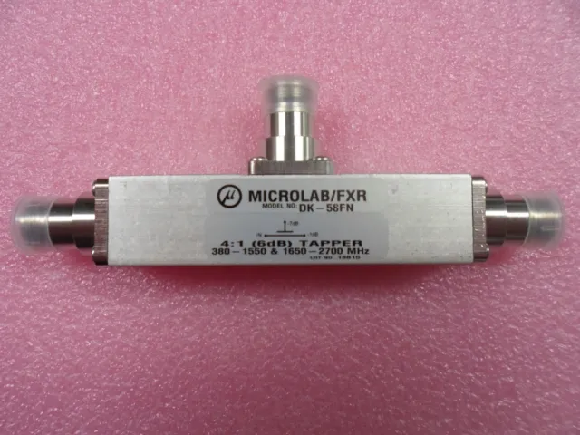 MICROLAB/FXR DK-58FN UNEQUAL POWER SPLITTER, 4:1, 6 dB, N CONN. 380-1550-1650-27