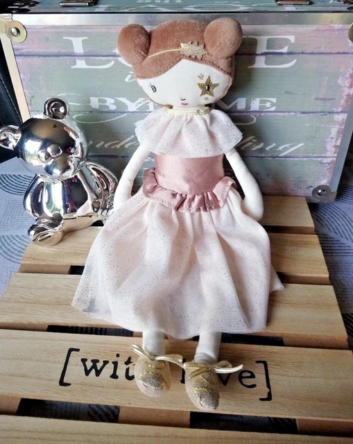 1 Poupée Chat Danseuse Scintillante Au Crochet