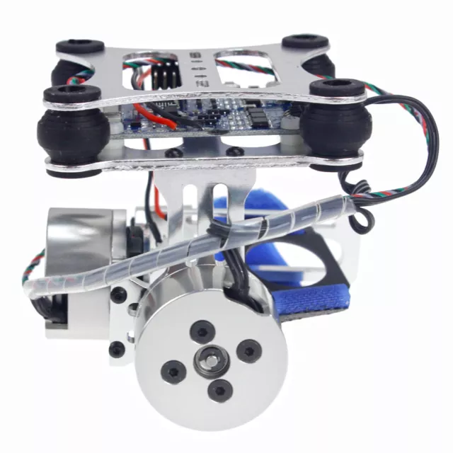 CNC Aluminum 2-axis Gimbal Camera Mount PTZ Steady w/ Brushless Motor Controller