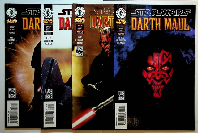 Star Wars Darth Maul 1 2 3 4 Complete Photo Cover Set Dark Horse Comics 2000