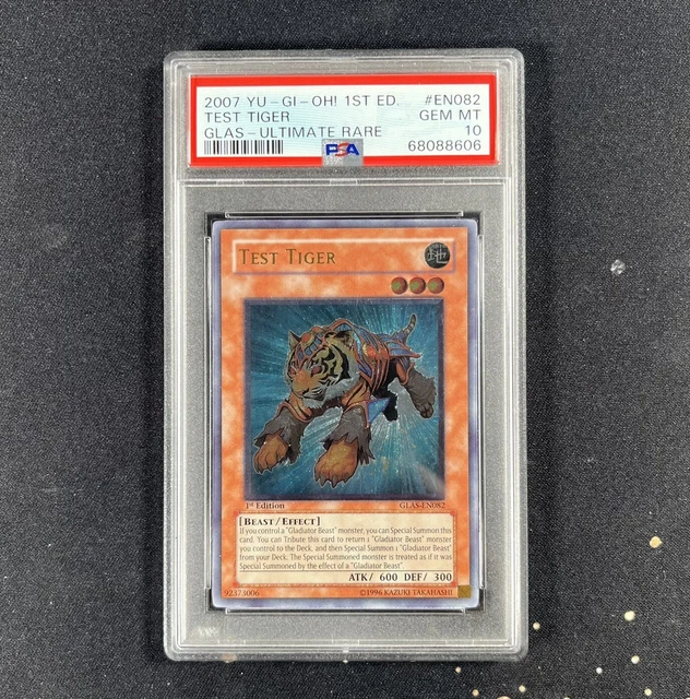 Yu-Gi-Oh! Carta Test Tiger (GLAS-EN082) - Edizione 1st - Rarità Ultra Rare - Da Set Gladiators Assault