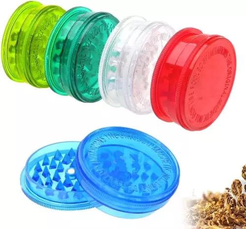 Plastic Herb Grinders, 3 Part Magnetic Grinder (60mm) Random Assorted Colours