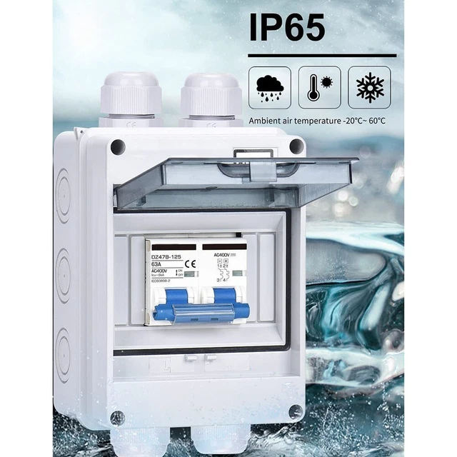 Interruttore Di Inversione QS-60, 60A 380V, Per Motori Monofase E Trifase, Avanti/indietro, Con Maniglia, Impermeabile