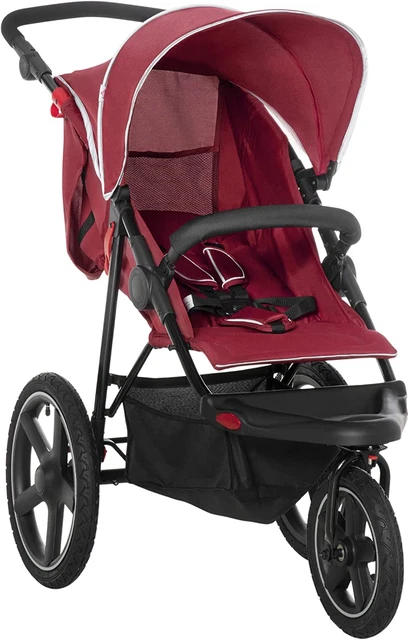 3 Wheeler Pushchair Lightweight Foldable Baby Stroller W/Fully Reclining, Adjust