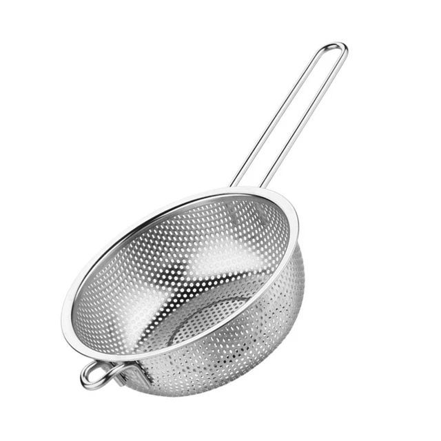 Filtro per riso acciaio inox da cucina filtro setaccio a maglia con maniglia cesto frutta e verdura