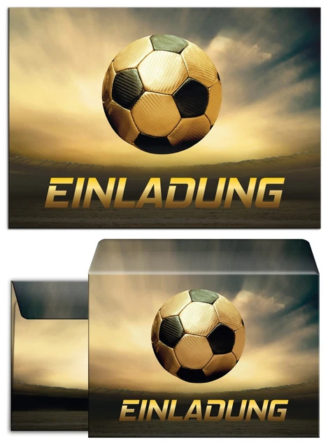 Sport-Party-Einladungen (20 Stück) Mit Umschlägen - Fußball, Baseball, Basketball
