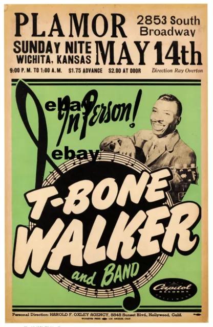 T Bone Walker  16" x 12" Photo Repro Concert Poster