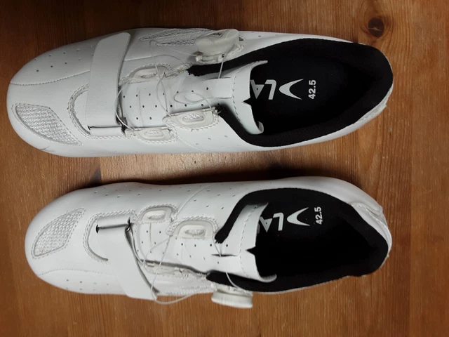 Lake CX218 White Carbon Fiber Road Cycling Shoes Size 42.5