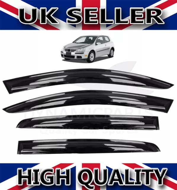 4 Pcs 5 Door Hatchback Wind Rain Sun Smoke Deflectors For Vw Golf Mk5 2004-2009