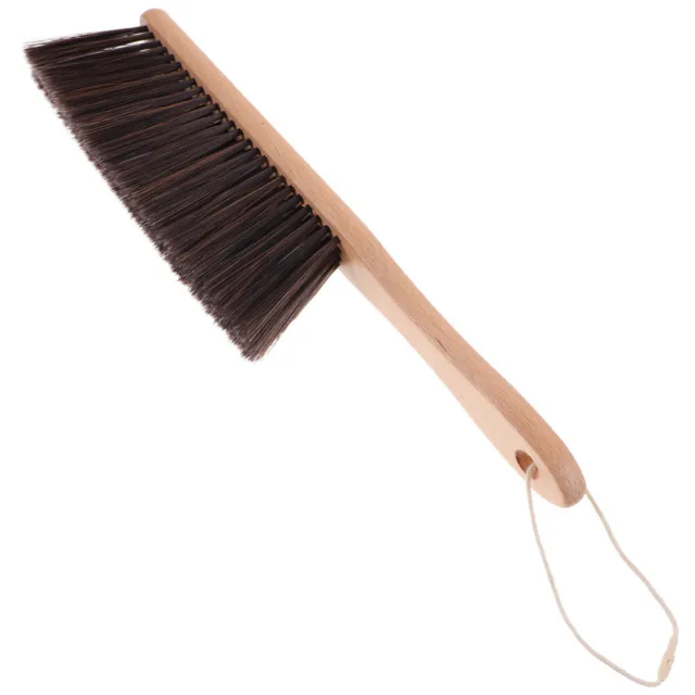 Brosse à récurer robuste avec manche en bois et poils durs naturels, idéale  pour nettoyer les parquets, les planchers et les joints de carrelage